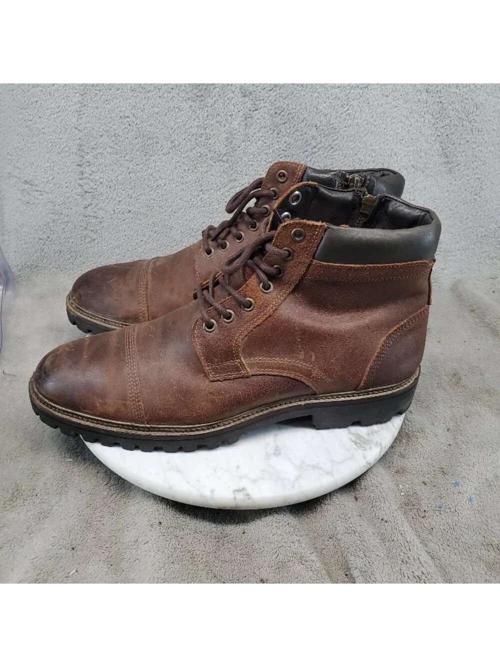 Flag Ltd Shoes Mens Size 10 Marsen Brown Leathe Cap Toe Hiker Boots Boots *Read*